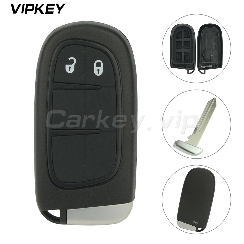 Remotekey Remote Key For Chrysler Dodge Jeep 2 Button Smart Key Case