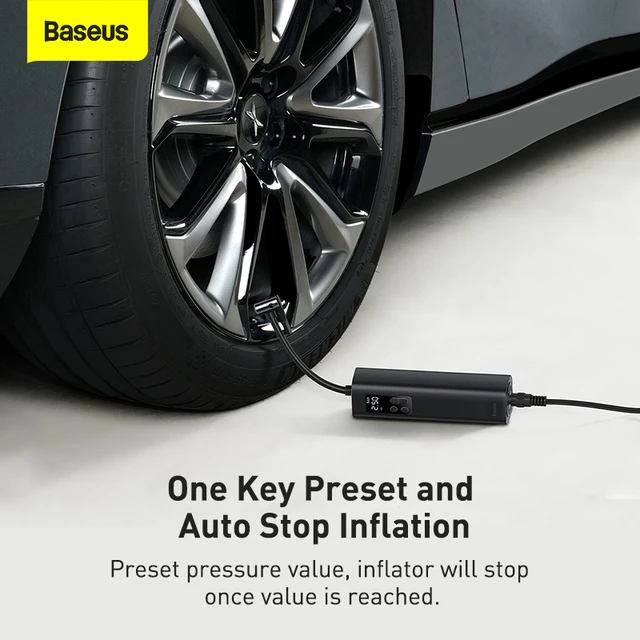 Baseus Car Air Compressor Portable Auto ​Inflatable Pump For Car Motorcycle Bicycle Tyre Digital Inflator Mini Electric Air Pump 2