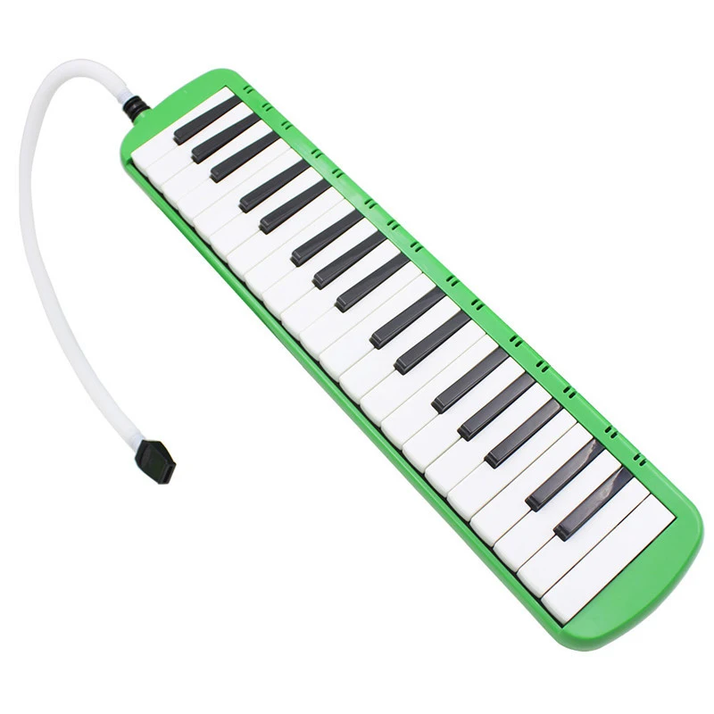 Горячая новинка 37 фортепиано клавиши розовый черный синий зеленый красный мелодика музыкальный инструмент для любителей музыки начинающих подарок с сумкой - Цвет: green