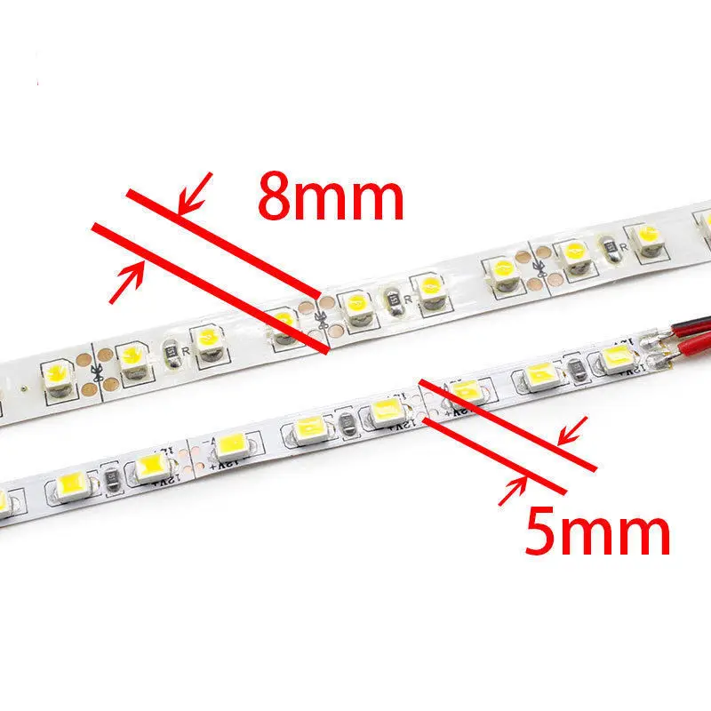 1 м-5 м белый 120LED/м SMD 2835 600 Светодиодная лента DC12V супер яркий 5/8 мм PCB