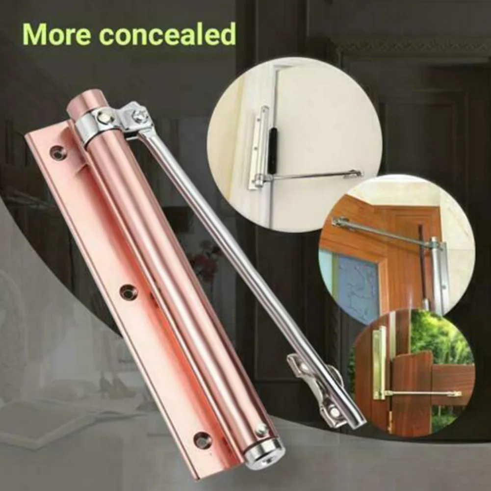 

Hot Automatic Door Self-Closing Hinge Mute Easy to Rebound No Slotting Punching Free Door Closer Home D6