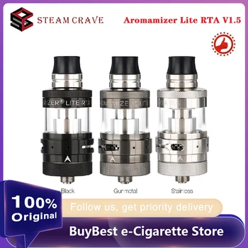 

Original Steam Crave Aromamizer Lite RTA V1.5 3.5ml E-cig Atomizer for DTL & MTL Vaping 23mm RTA Tank Vs Zeus X / Drop Dead