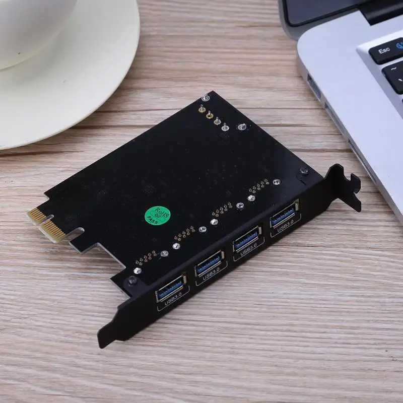 Компьютерная шина PCI-E 4 USB3.0 Порты и разъёмы супер-Скорость карты расширения для WindowsXP/7/8/10, Mac OS