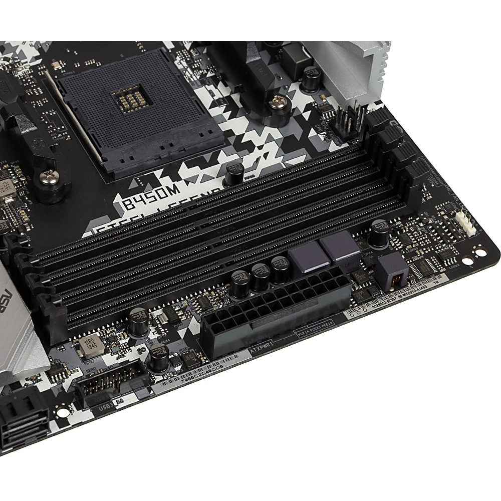 Материнская плата Asrock B450M STEEL LEGEND Soc-AM4 AMD B450 4xDDR4 mATX AC`97 8ch(7.1) GbLAN RAID+H