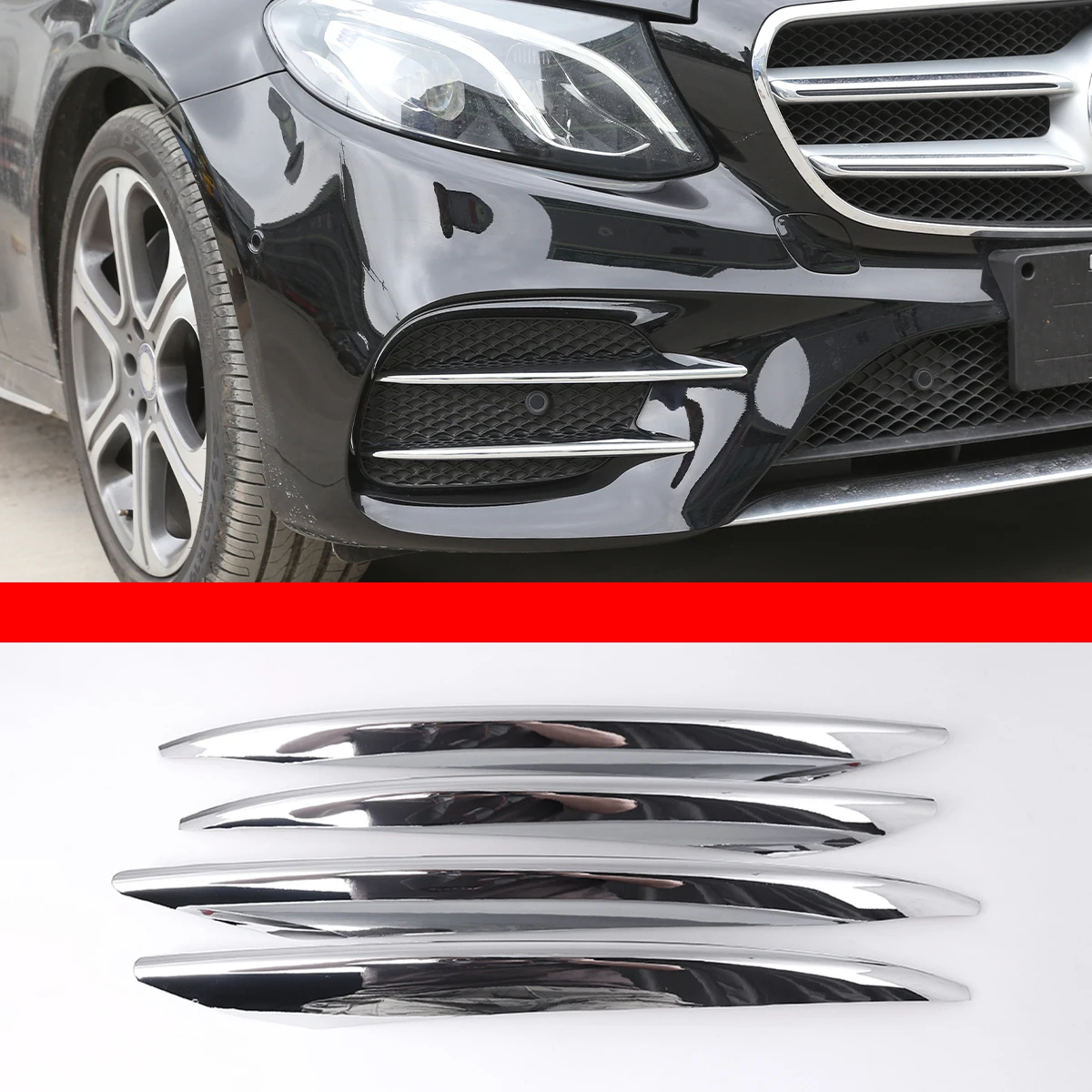 

Передняя противотуманная фара для Mercedes-Benz E-Class W213 E200 E300 2016 2020 2016 2017 E43 AMG ABS, передняя противотуманная фара, отделочная лента, внешние детали, ...