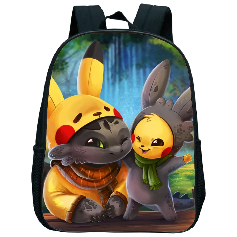 

Pikachu Kids Backpacks Girl Boy How to Train Your Dragon Backpack Stitch Children's Mochila Surprise Gift Kindergarten Rucksack