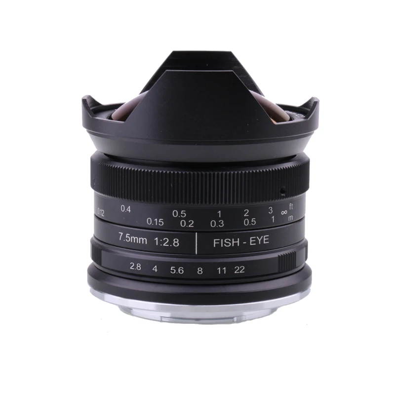 7,5 мм f2.8 объектив рыбий глаз 180 APS-C ручной фиксированный объектив для sony E Mount Canon EOS-M Mount Fuji FX M4/3 Mount