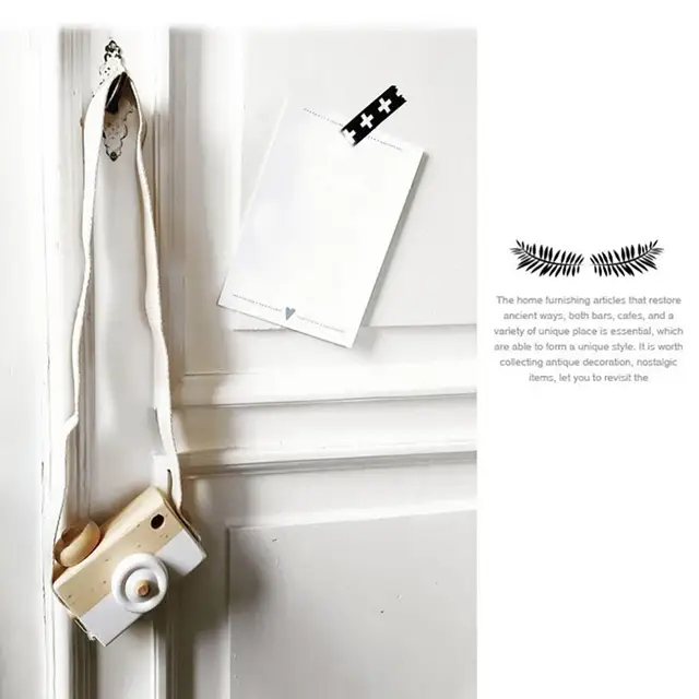 1PC Baby Wooden Toy Nordic Hanging Camera Prop Decoration Montessori Toys Room Decor Fashion Pendant Childrend Goods Toys Gifts 4