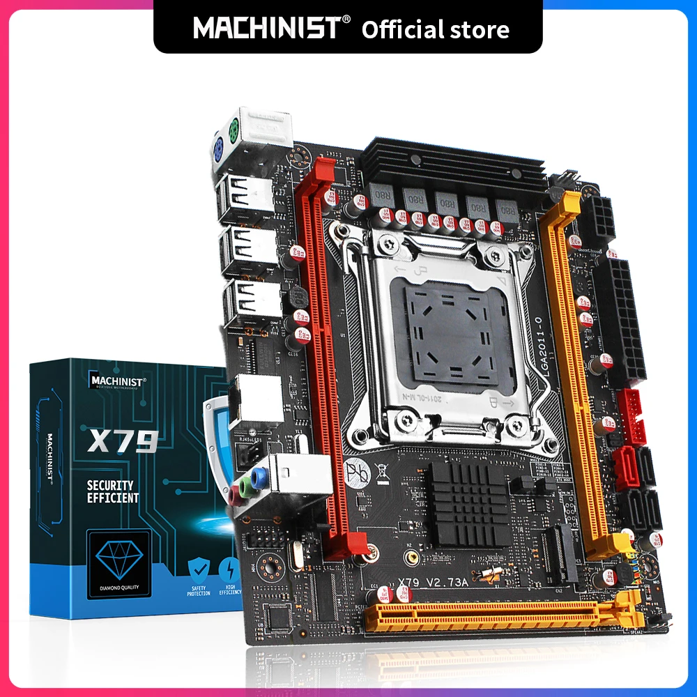 Machinist X79 Motherboard Lga 11 Support Intel Xeon E5 V1 V2 Cpu Processor Ddr3 Ecc Reg Non Ecc Ram Memory Mini Idx X79 V2 73 Motherboards Aliexpress