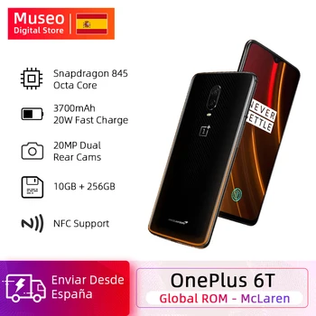 Перейти на Алиэкспресс и купить Oneplus 6T McLaren смартфон с 5,5-дюймовым дисплеем, ОЗУ 10 ГБ, ПЗУ 256 ГБ, 845 дюйм, 19,5: 9