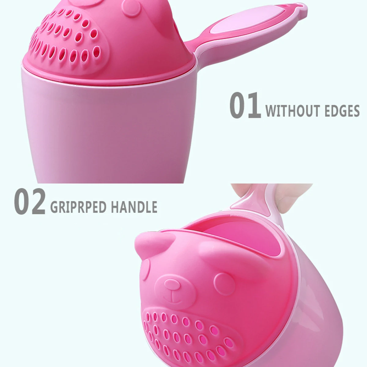 Free ship Cartoon Baby Bath Caps Toddle Shampoo Cup Children Bathing Baby Shower Spoons Child Washing Hair Cup Kids Bath Tool