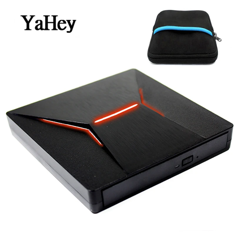 dvd drive USB 3.0 type C External DVD RW Burner Recorder Drive Optical CD DVD ROM Player for Laptops Desktop+Carrying DVD Drive Case - Color: dvd drive