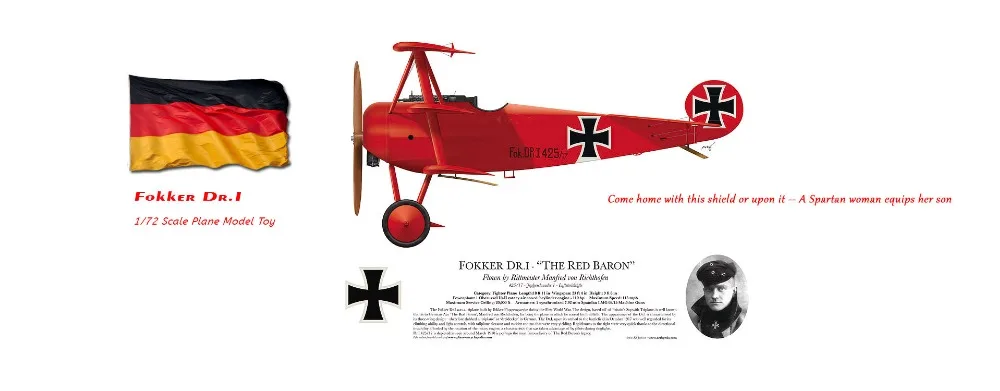 RD 1/72 Масштаб мировой войны Германия Fokker Dr-I Red Knight Fighter литой металлический самолет модель игрушка для коллекции, подарок, украшение