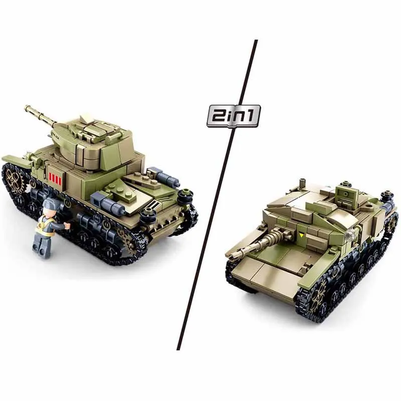 Вторая мировая война Военная серия Итальянская армия M13/40 средний танк строительные блоки армейский солдат Фигурки игрушки для детей Подарки для мальчиков