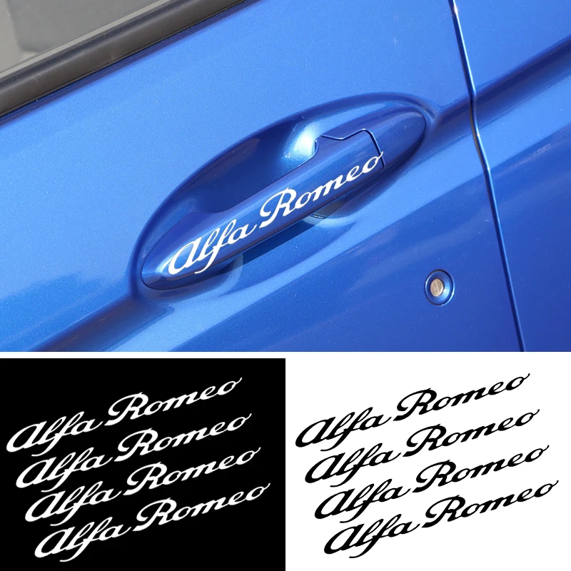 

4 Pcs Car Decoration Car Door Handles Car Stickers Decoration for Alfa Alpha Romeo 159 147 156 Giulietta 147 159 Mito KEYRING