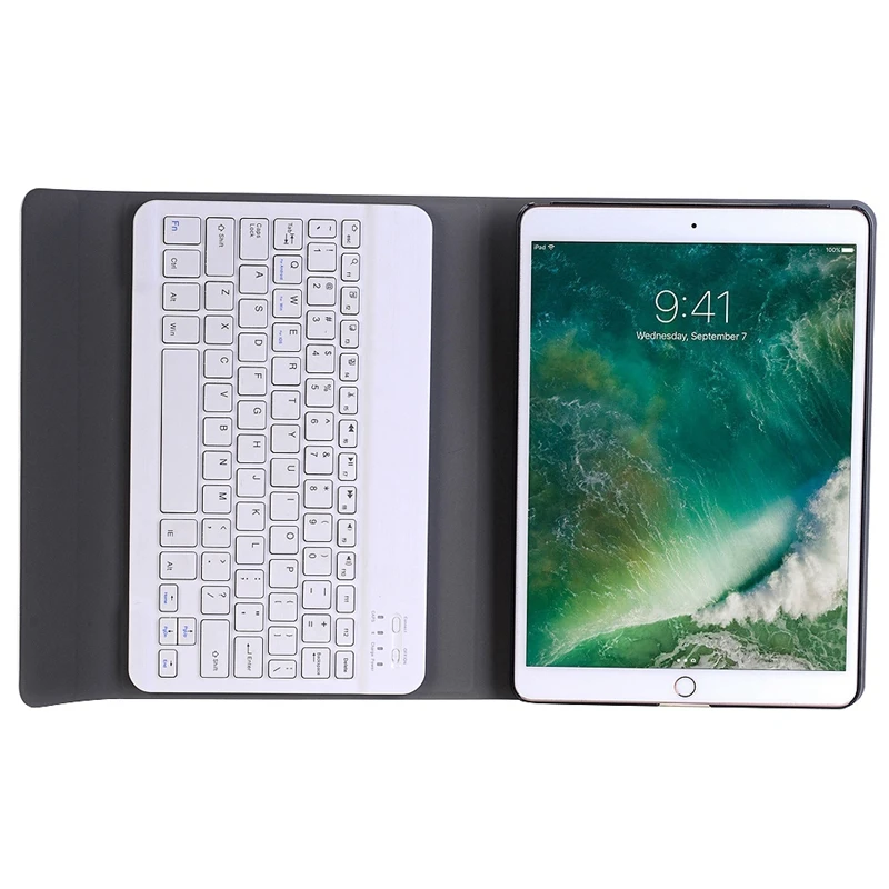 Чехол с клавиатурой для IPad 10,2 дюймов-чехол с магнитной съемной беспроводной Bluetooth клавиатурой