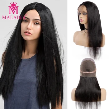 

MALAIKA Straight Full Lace Human Hair Wigs Lace Human Hair Wigs For Black Women 130% Density Long Brazilian Lace Wig