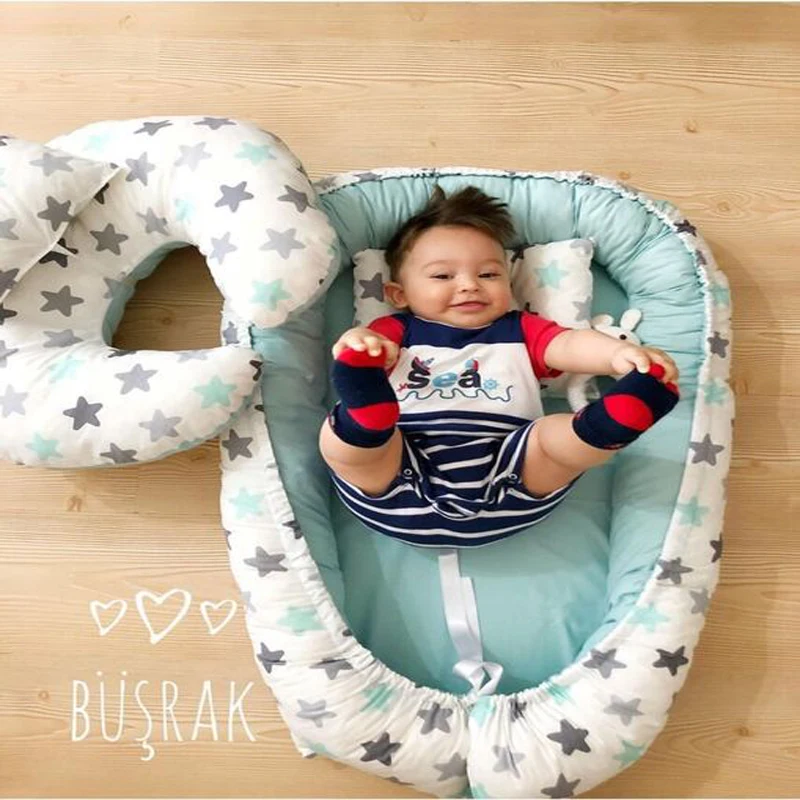 Детская кровать nestBaby, портативная детская кроватка berco для новорожденных, портативная съемная и моющаяся кроватка, хлопковая изоляционная детская бионическая кровать