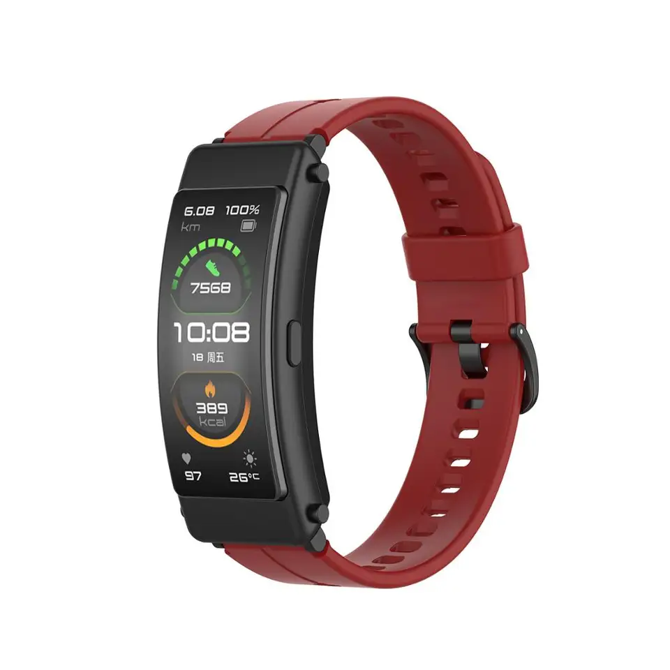 Cinturino Silicone TopTen Per HUAWEI Talkband B6 | Ricambio Regolabile Con Fibbia | Rosso - 4