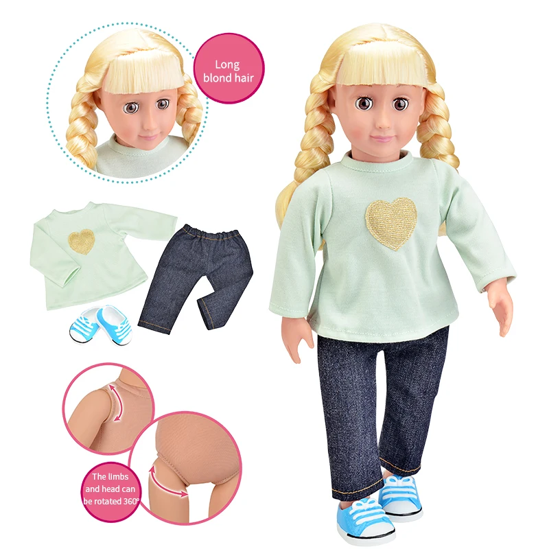 

18 inch Reborn Baby Dolls For Girls With Long Hair 3D Eyes Doll Silicone Simulation Flexible Soft-Body Toys For Children Gift