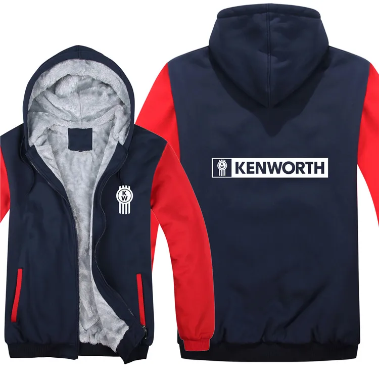 Грузовик Kenworth толстовки Мужские Пуловер Шерсть подклад куртки Kenworth толстовки с капюшоном модное пальто HS-021 - Цвет: as picture