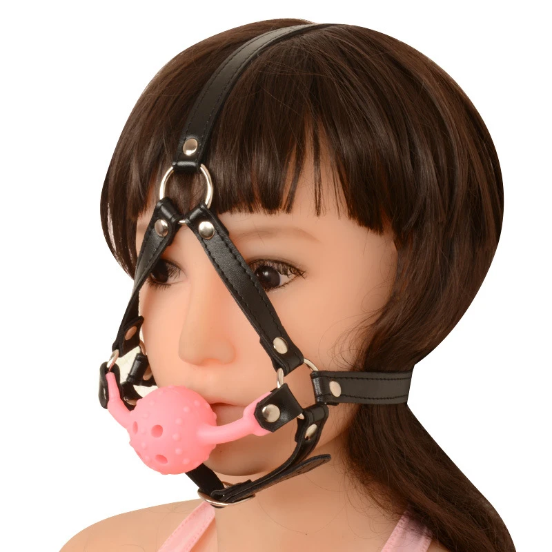 Sex Belt Bdsm Bondage Strap Head Harness Mouth Gag Ball Adult Products Oral Fixation Open Mouth Plug Gag Clip Sex Toys For Woman - Adult Games