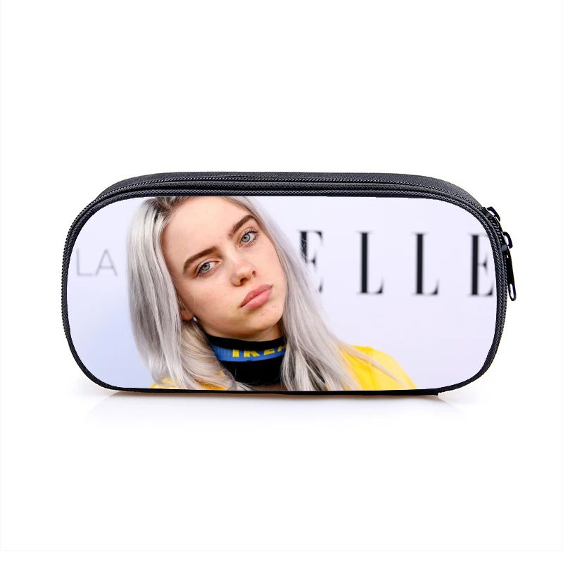 Косметический Чехол Billie Eilish s, сумка-карандаш для женщин, косметички для девочек-подростков, футляр для карандашей, школьный чехол, принадлежности - Цвет: 18