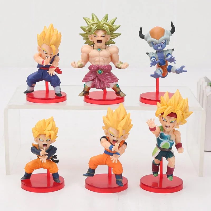 6/8 шт. Dragon Ball Z Фос фигурка броли Супер Saiyan сын Гоку Гохан Вегета Vegetto Shenron Фриза Janemba Broli Q ПВХ Фигурки игрушки