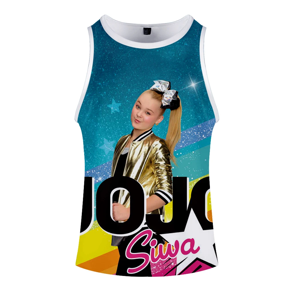 Новинка, JOJO SIWA, 3D принт, топы, для женщин/мужчин, летний, крутой, без рукавов, жилет,,, Повседневная Уличная одежда