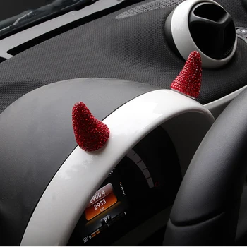 

3D Car Stickers Devil's Horn Sticker For Smart Fortwo Forfour 453 451 450 Crossblade Cabrio City-Coupe Roadster Coupe Forjeremy