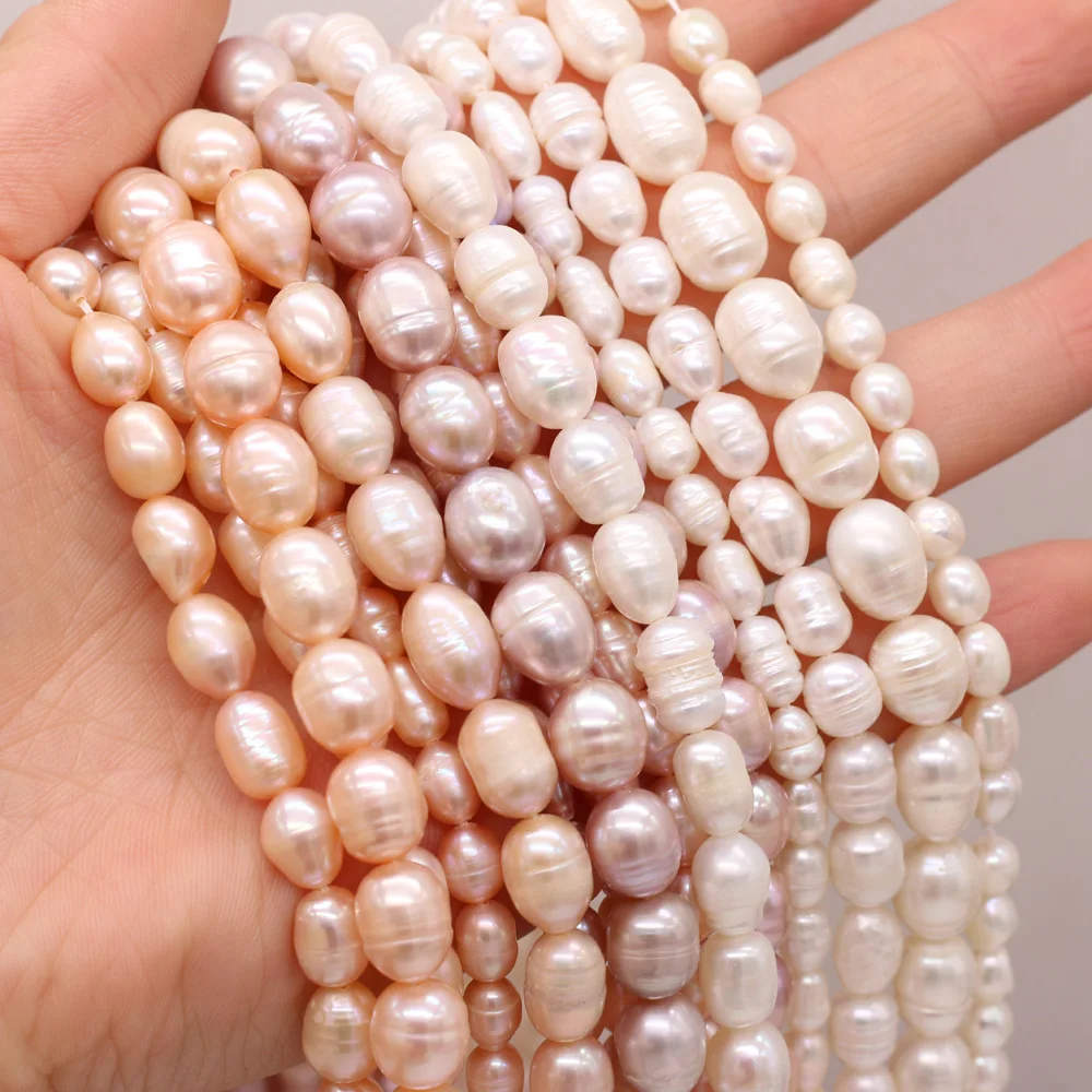 Natural Freshwater Pearls Beads Punch Loose Beads Handmake DIY for Jewelry  Making DIY Women Necklace Bracelet 4-5 mm Color Pink 14 inches