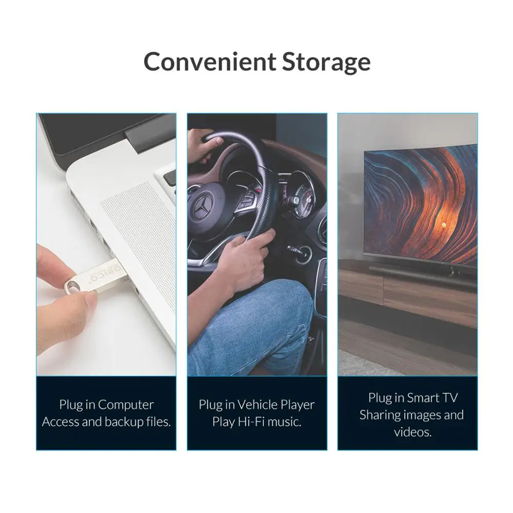 ORICO Metal USB Flash Drive USB3.0 128GB 64GB 32GB 16GB Flash Memory Stick Pen drive USB Stick Wate