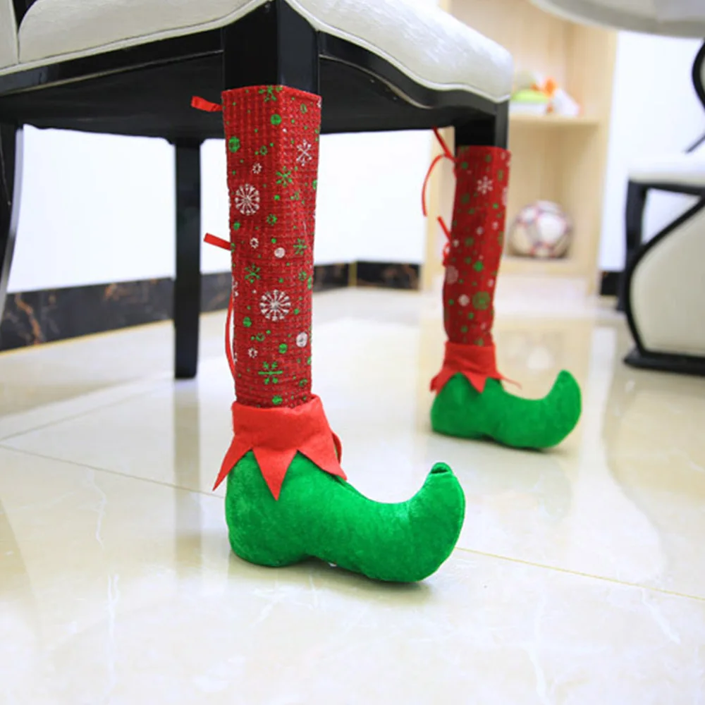 

1pcs 36*20cm Christmas restaurant chair foot cover stool table foot cover Christmas Decorations