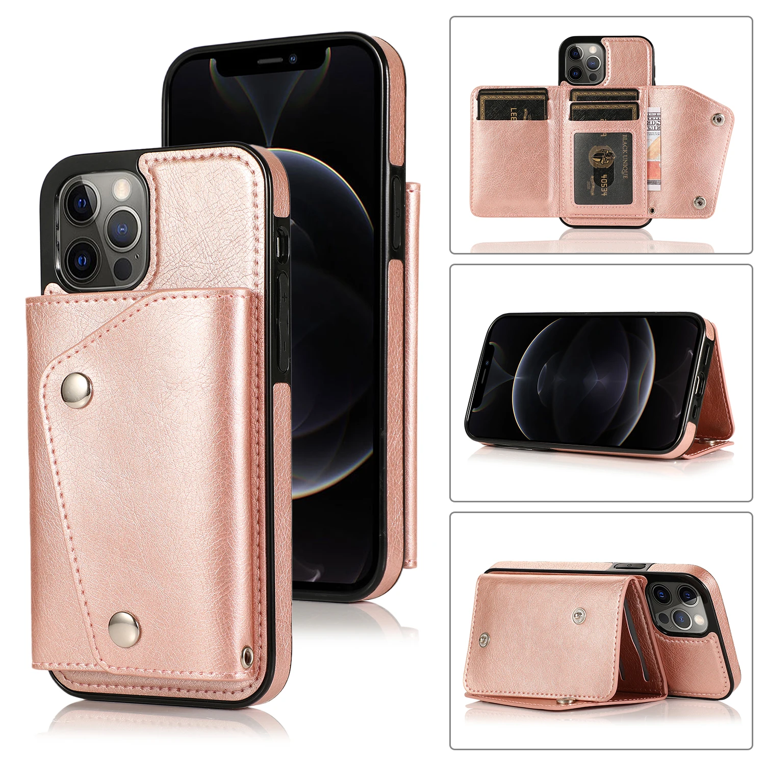 iphone wallet case Bao Da Cao Cấp Dành Cho iPhone 12 11 Pro Max 12 Mini XR X XS Max Khe Cắm Thẻ Đứng Funda Cho iPhone 7 8 6 6S 6S Plus SE 2020 Coque lifeproof case