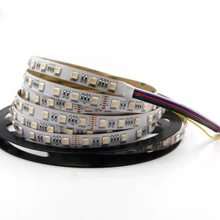 12 мм PCB 5 м 4в1 5в1 RGB+ CCT Светодиодная лента 5050 60 Светодиодный s/M 5 цветов в 1 чип CW+ RGB+ WW RGBW RGBWW гибкий светодиодный светильник 12 В 24 В