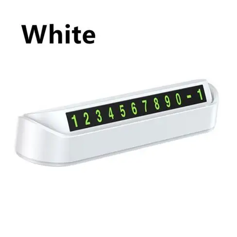Hot Sale Car Temporary Parking Card Phone Number Card Plate Telephone Number Car Park Stop Automobile Accessories Car-styling - Название цвета: Белый