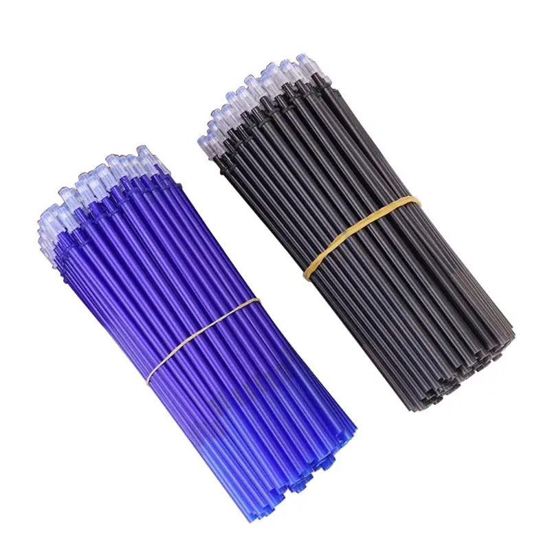 

100Pcs Erasable Pen Refill 0.5mm Blue/Black Ink Writing Pens Gift For Students Stationery