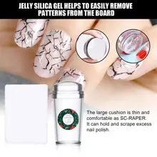 

Mini Practical Nail Form Stamper Transparent Seal Compact Nail Stamp Anti-fouling for Female
