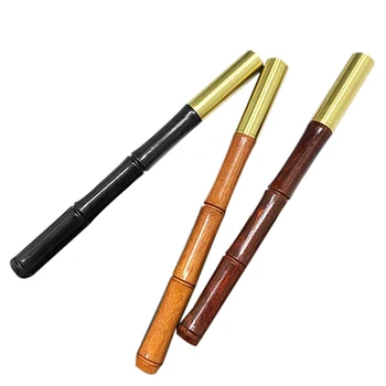 

AAY-Matte Golden Classic Brass Reverse Bamboo Gift Rollerball Pen