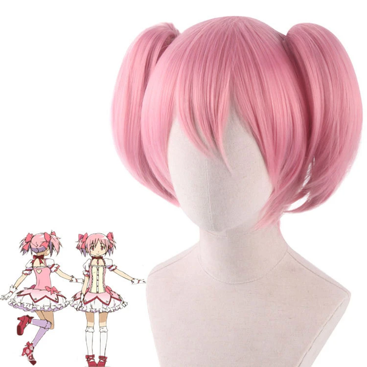 Anime Puella Magi Madoka Magica Madoka Kaname Wig Pink Clip Ponytails Heat Resistant Synthetic Hair Wigs Cosplay Boys Costume Accessories Aliexpress