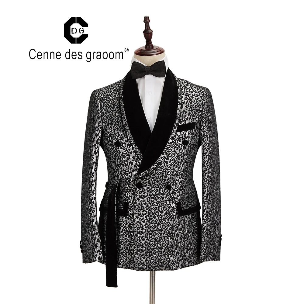 Cenne Des Graoom nuevo traje de los hombres hecho a medida Blazer para disfraz 2 piezas elegante diseño solapa de terciopelo de boda para boda fiesta novio esmoquin