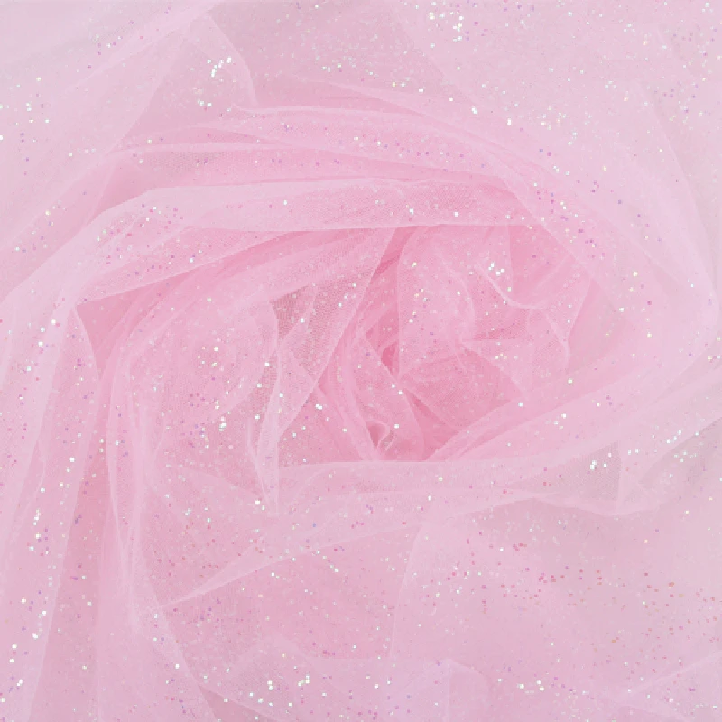 pink Ширина 150 см, 2 м/лот, блестящая сетчатая ткань, тюль, марля для дома, сада, вечерние, для сцены, свадьбы, украшение из органзы с блестками - Цвет: pink