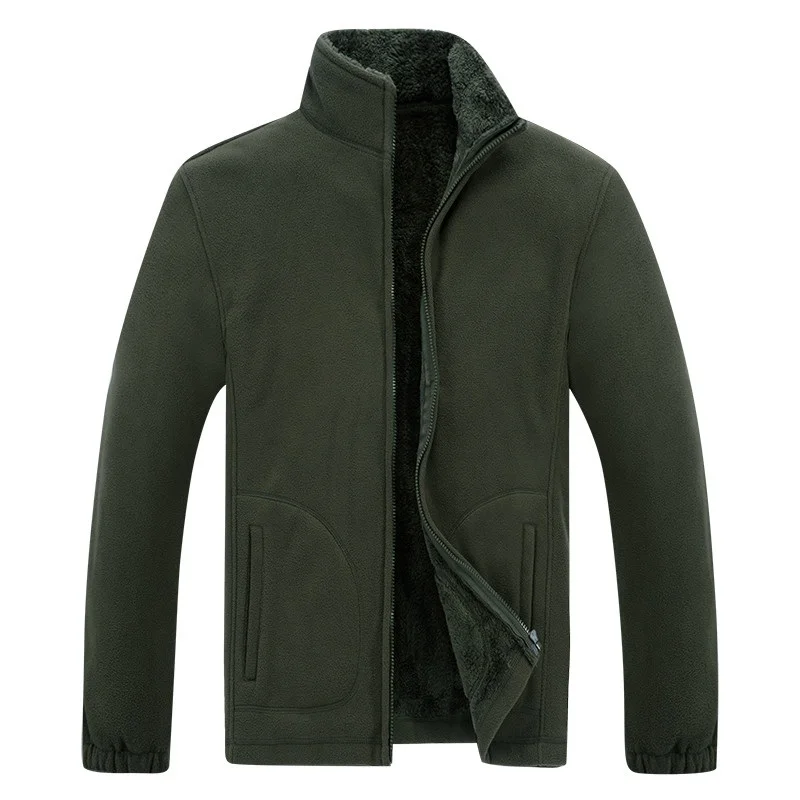 

2019 Winter Jacket Men Soft Shell Fleece Warm Army Green Men Windbreaker Black Plus Size Coats Male