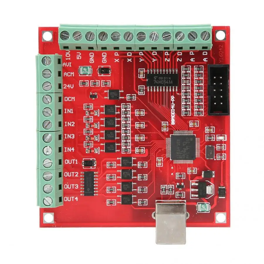 Шаговый двигатель с ЧПУ USB MACH3 100Khz красный ломаный Плата Поддержка шагового двигателя привод сервопривод