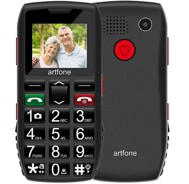  artfone Teléfono celular 3G/2G desbloqueado para personas  mayores con soporte de carga y pantalla grande para personas mayores  (compatibilidad a nivel nacional en AT&T o cualquier otra compañía que :  Celulares