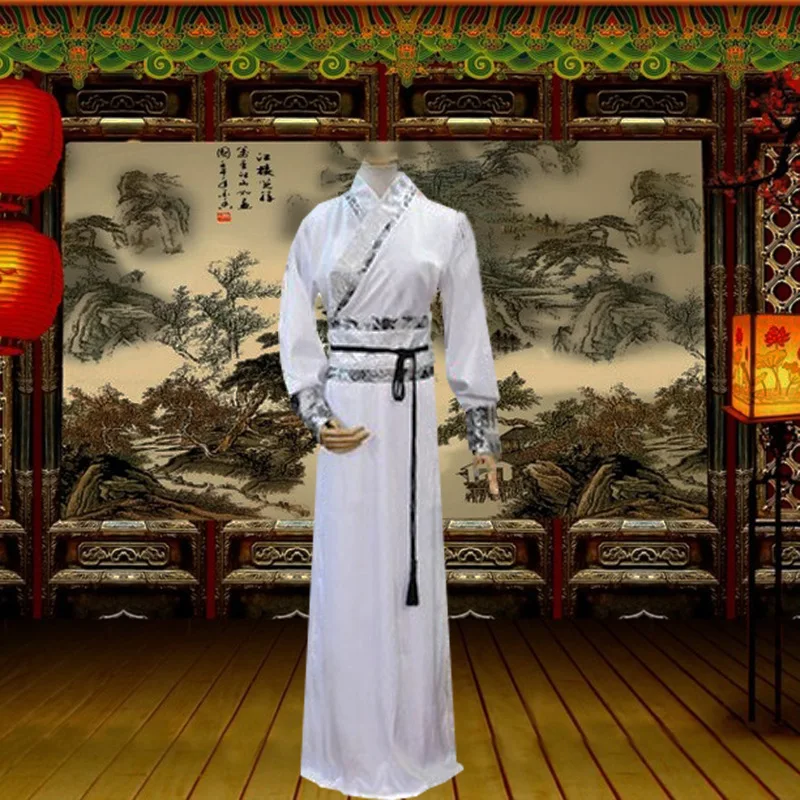 10 Мужской Древний китайский костюм Hanfu Knights Scientist традиционный наряд для взрослых на Хэллоуин телевизионные театральные костюмы C59783AD - Цвет: 10