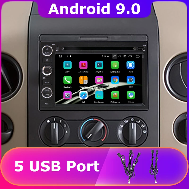 Автомобильный DVD-плеер с восьмиядерным процессором 5 USB Android 9 0 для Ford F150 F250 F350 F450 F550