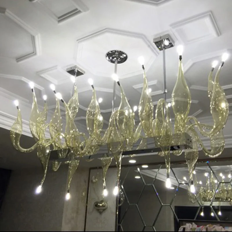 Итальянская люстра в виде лебедя современные люстры из муранского стекла