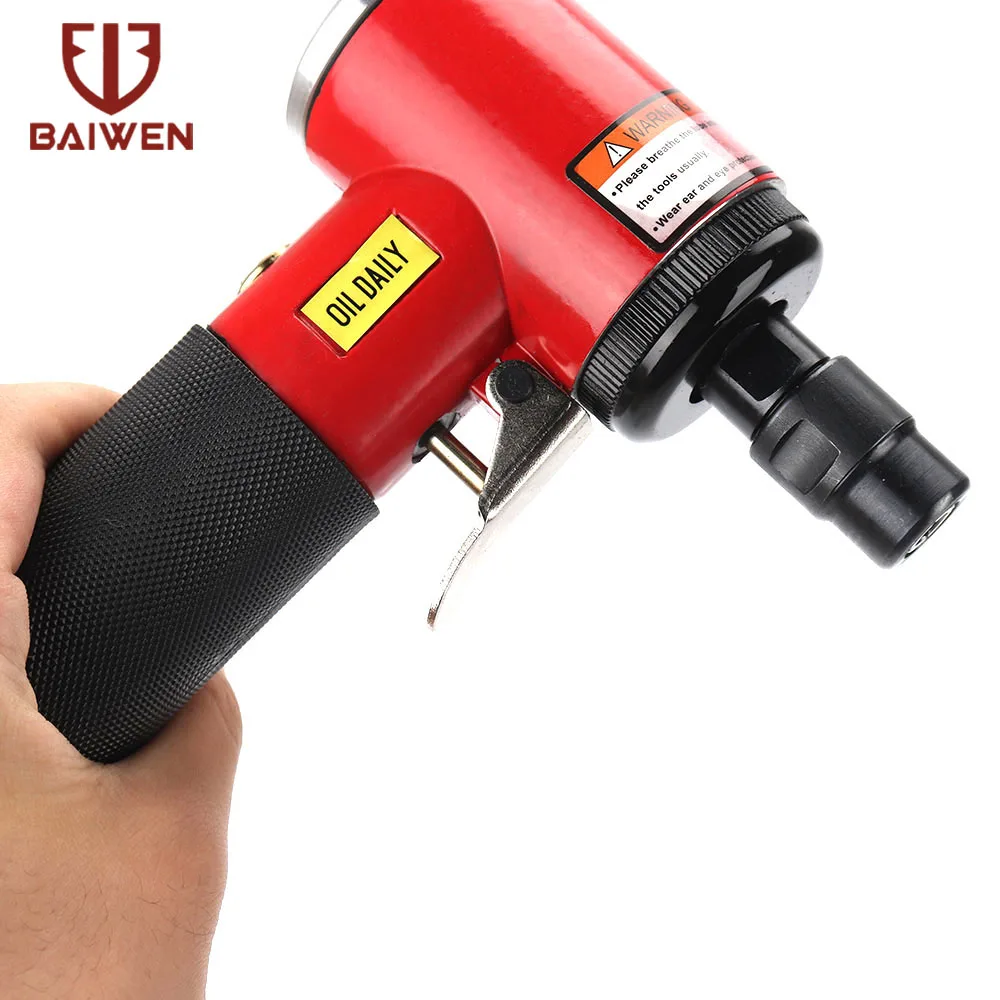Mini Air Angle Die Grinder 1/4 inch & 1/8 inch Pneumatic Grinding Machine 90 Degree Polisher Mill Engraving Tool Set