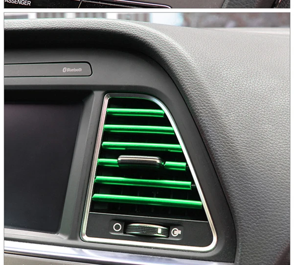 10 Pcs Car Accessories DIY Car Interior Air Conditioner Outlet Vent Grille Chrome Decoration Strip Silvery car styling 10 Pcs Car Accessories DIY Car Interior Air Conditioner Outlet Vent Grille Chrome Decoration Strip Silvery car styling